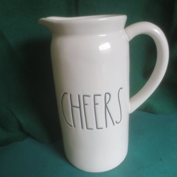 Brand New Rae Dunn "Cheers" 6.5 Cups Ceramic Pitcher from the Artisan Collection - Picture 1 of 10